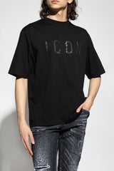 Dsquared2 Black T-Shirt With Logo - Men - Piano Luigi