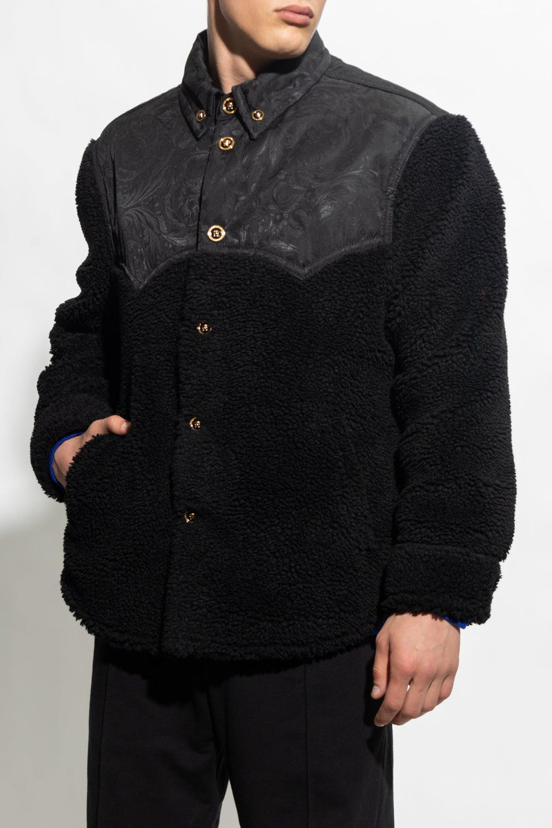 Versace Black Faux Fur Jacket - Men - Piano Luigi