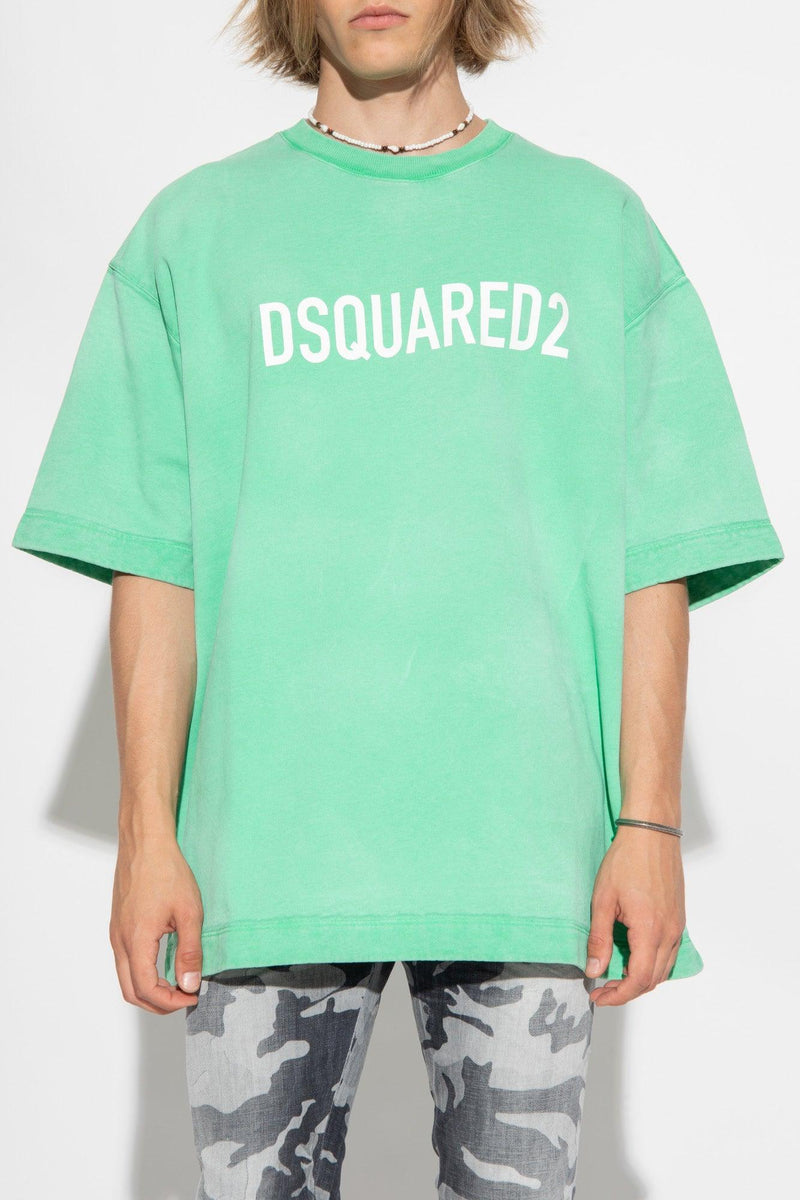 Dsquared2 Green Hoodie With Short Sleeves - Men - Piano Luigi