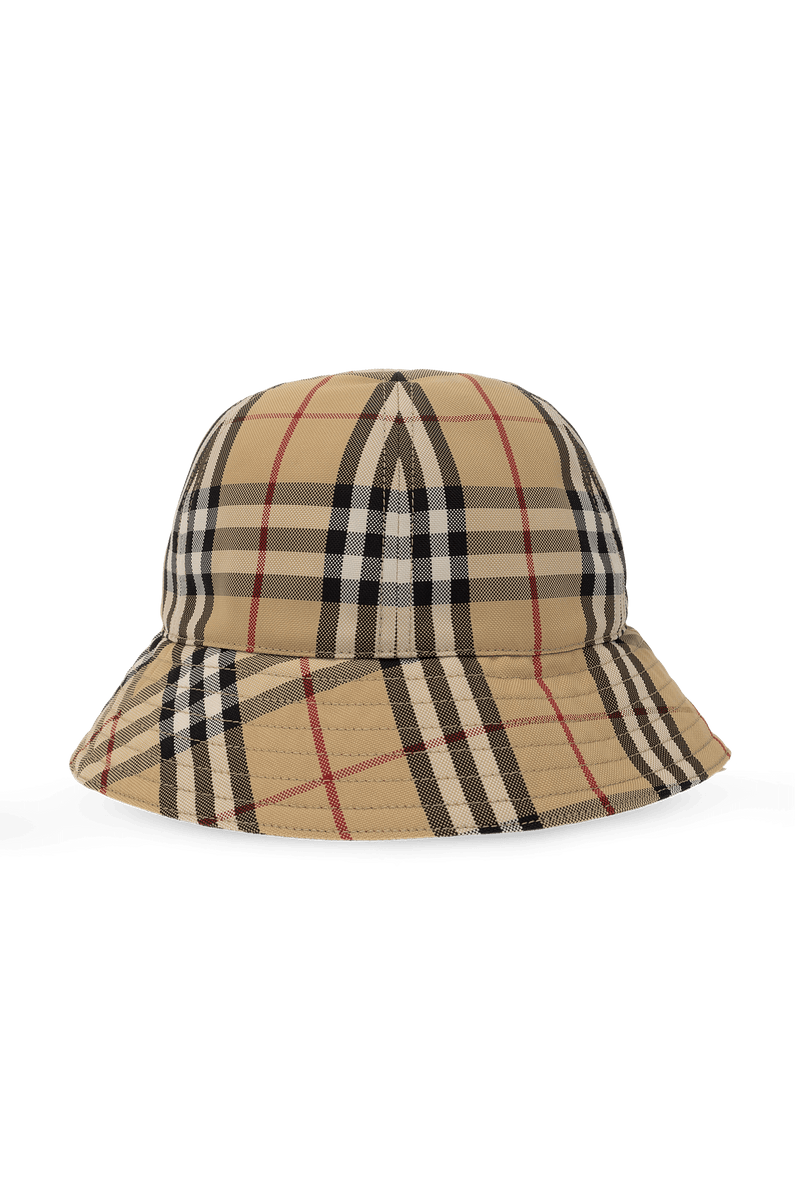 Burberry Beige Checked Bucket Hat - Men - Piano Luigi