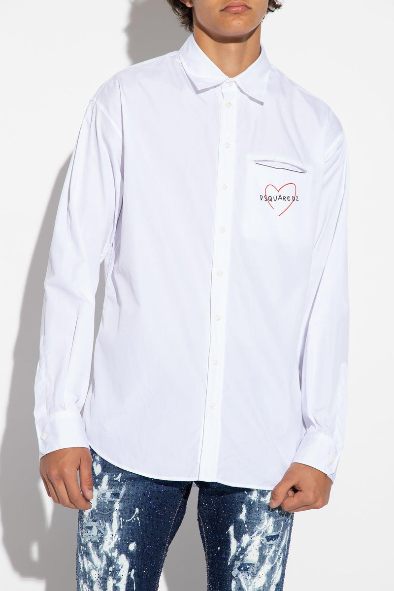 Dsquared2 White Shirt With Pocket - Men - Piano Luigi