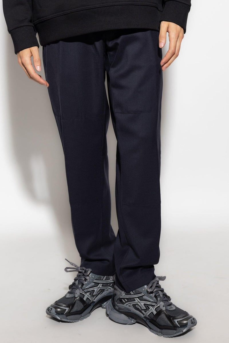 Burberry Navy Blue ‘Robert’ Pleat-Front Trousers - Men - Piano Luigi