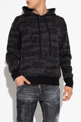 Dsquared2 Black Hooded Sweater - Men - Piano Luigi