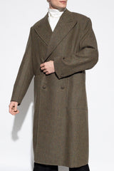 Givenchy Green Wool Double-Breasted Coat - Men - Piano Luigi