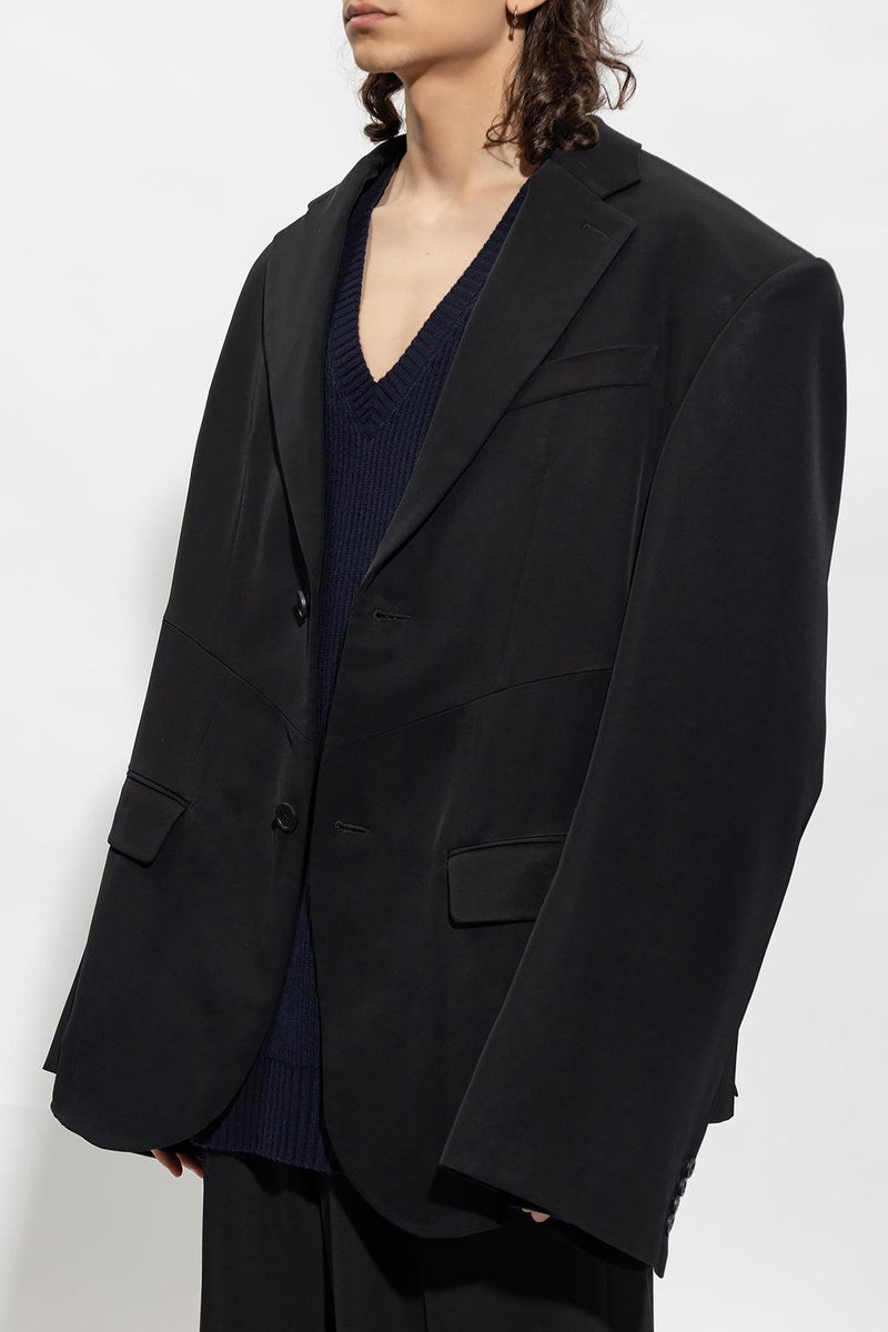 Balenciaga Black Oversize Blazer - Men - Piano Luigi