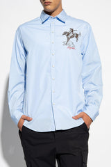 Dsquared2 Light Blue Embroidered Shirt - Men - Piano Luigi