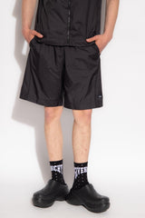 Givenchy Black Shorts With Logo - Men - Piano Luigi