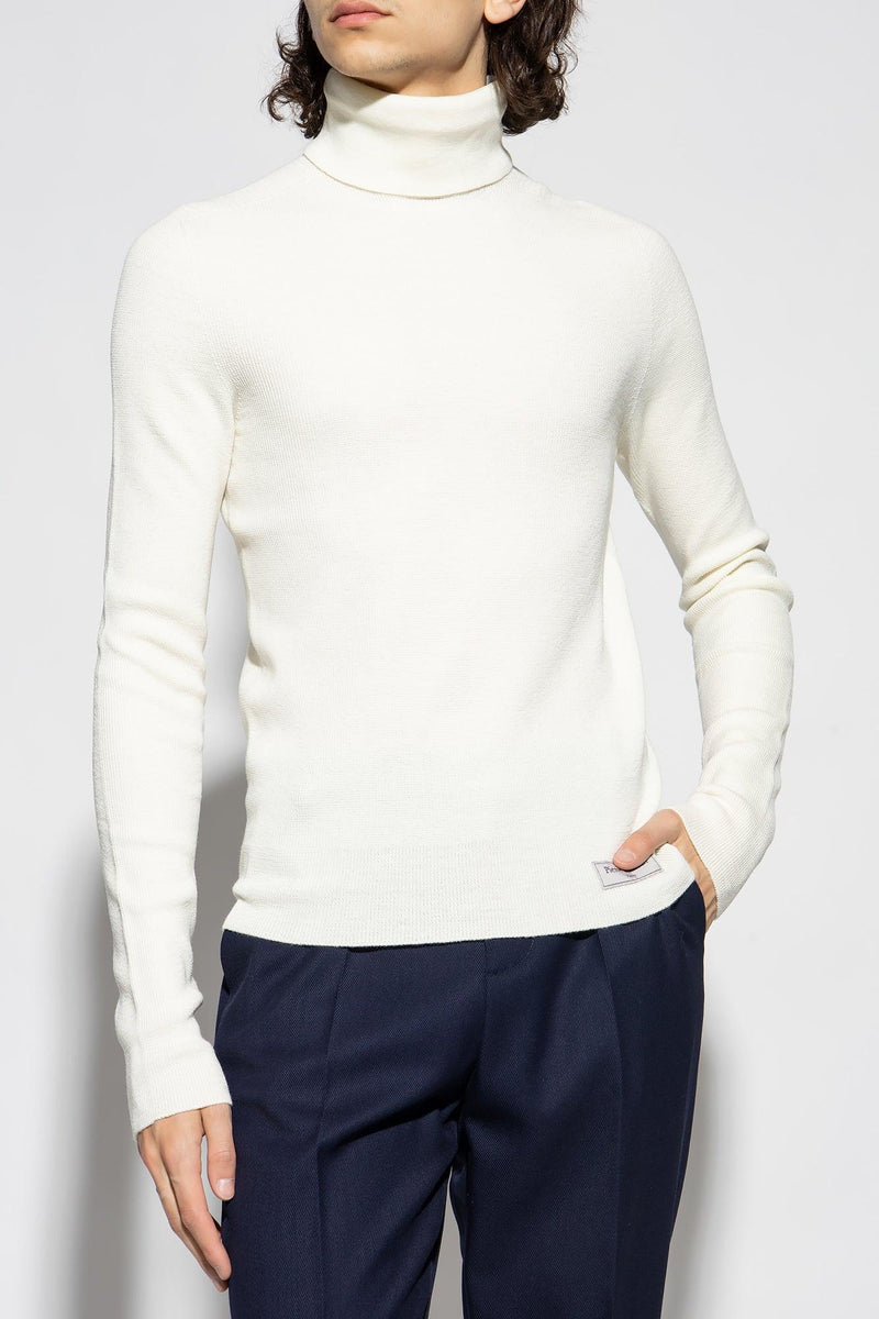 Balmain Cream Wool Turtleneck Sweater - Men - Piano Luigi