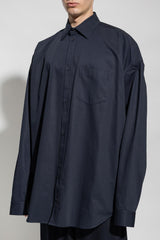 Balenciaga Navy Blue Oversize Shirt - Men - Piano Luigi