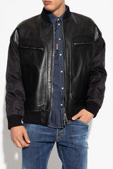 Dsquared2 Brown Jacket In Contrasting Fabrics - Men - Piano Luigi