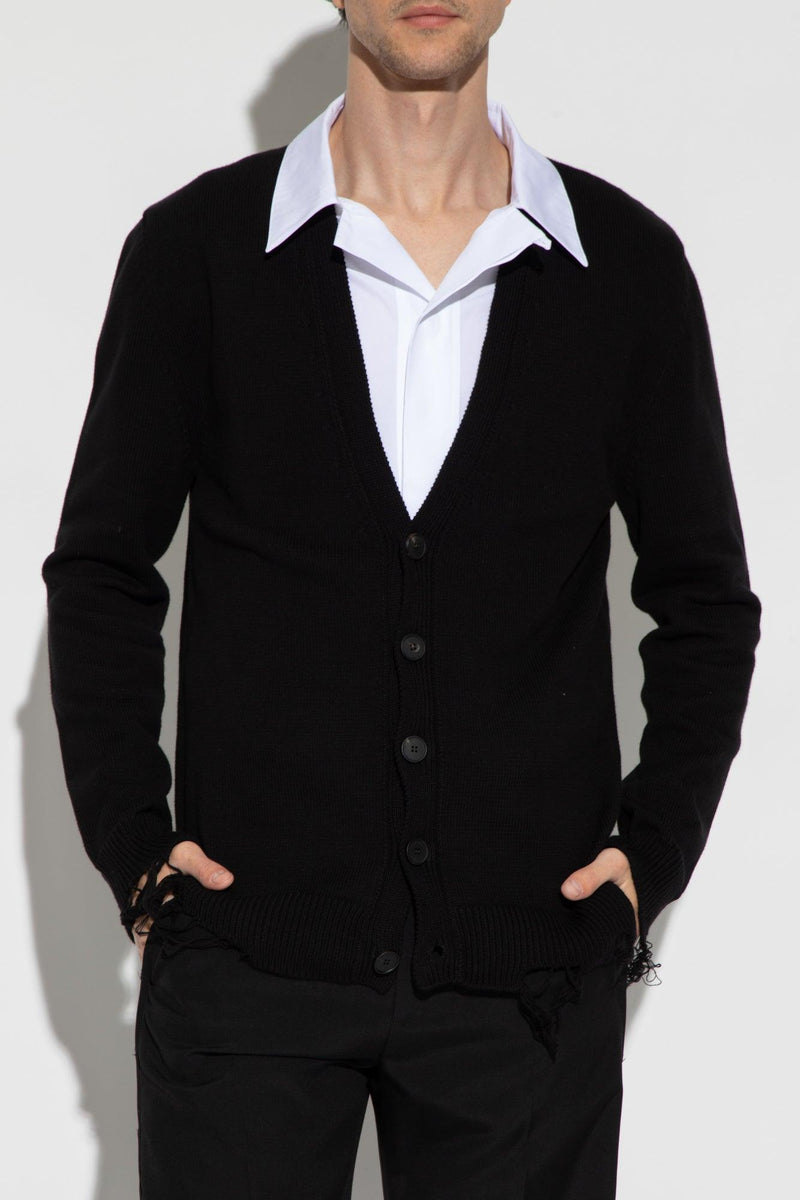 Givenchy Black Cotton Cardigan With Logo - Men - Piano Luigi