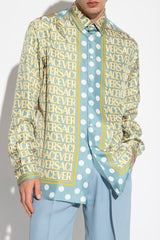 Versace Blue Silk Shirt - Men - Piano Luigi