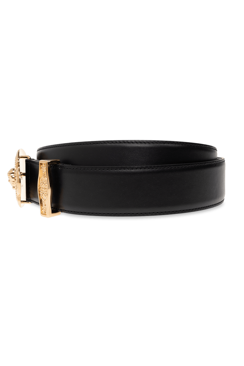 Versace Black Leather Belt - Men - Piano Luigi