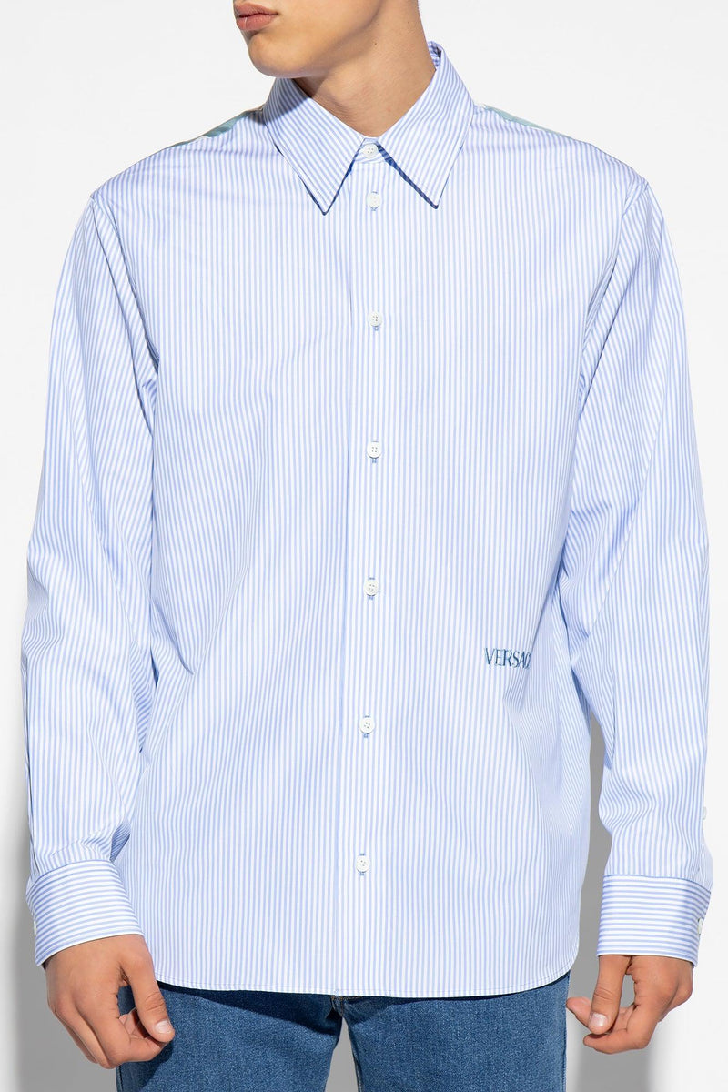 Versace Blue Striped Shirt - Men - Piano Luigi