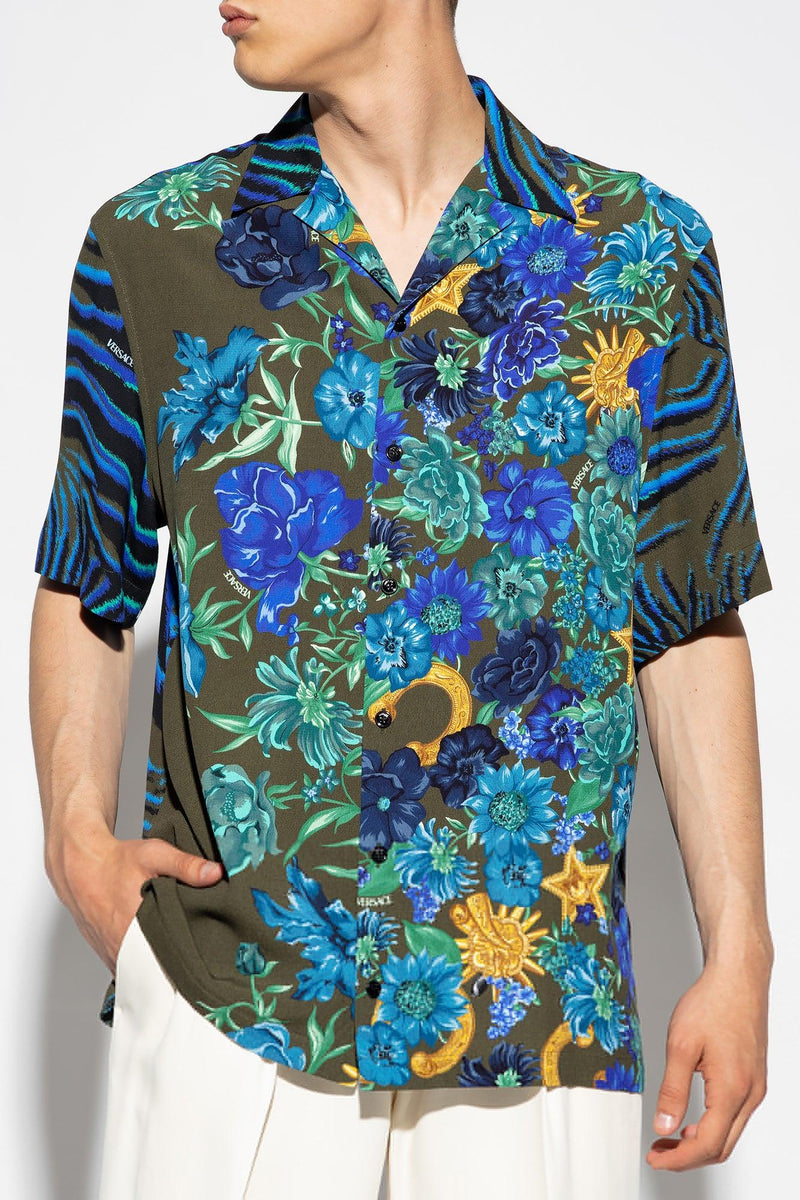 Versace Multicolour Shirt With Short Sleeves - Men - Piano Luigi