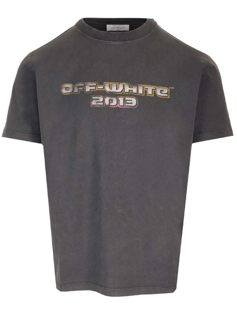 Off-White T-shirt With Logo And Print - Men - Piano Luigi