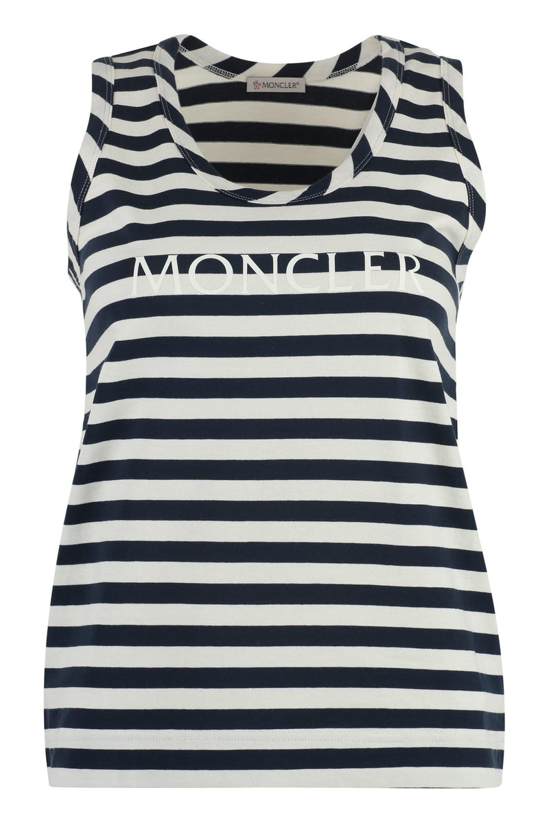 Moncler Logo Cotton Tank Top - Women - Piano Luigi