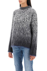 Off-White Grey Mohair Fuzzy Sweater - Women - Piano Luigi