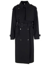 Burberry Long Three-layer Black Trench Coat - Women - Piano Luigi