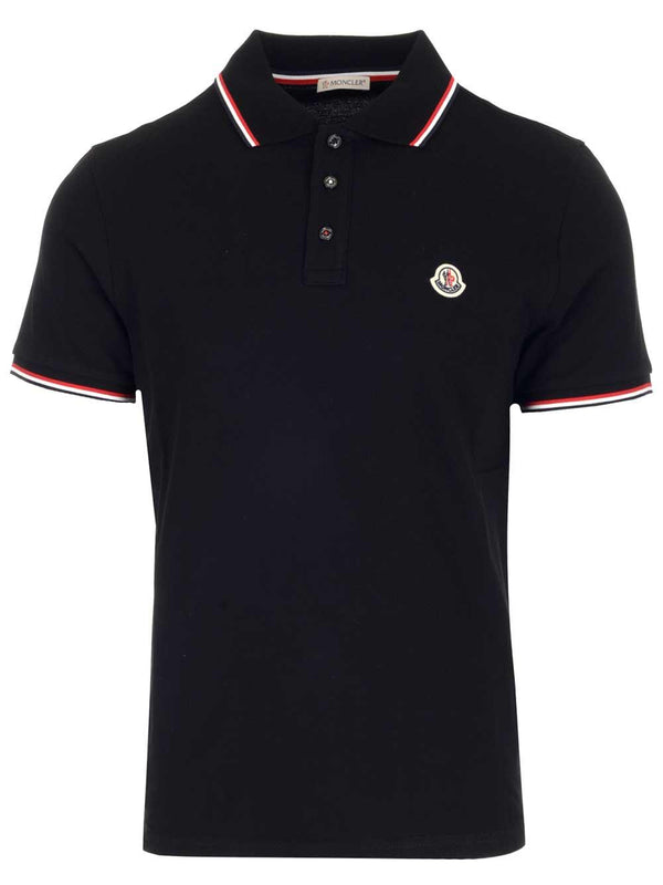 Moncler Black Cottonpolo - Men - Piano Luigi