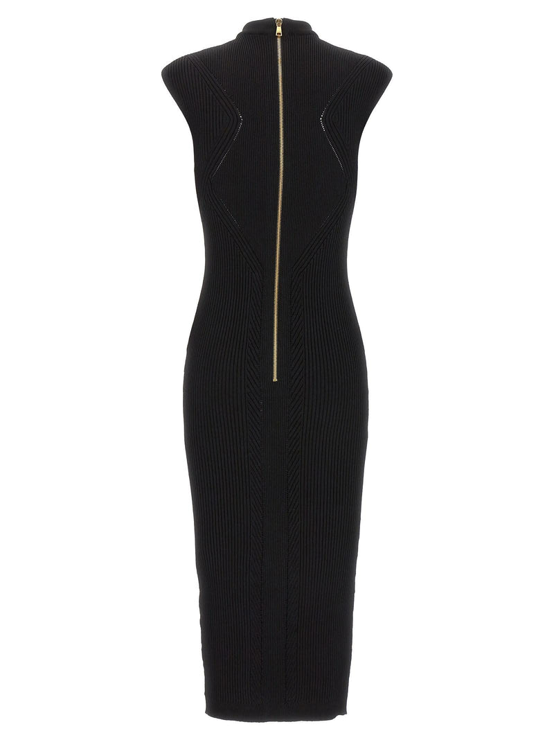 Balmain Knit Midi Dress - Women - Piano Luigi