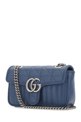 Gucci Blue Leather Mini Marmont Shoulder Bag - Women - Piano Luigi