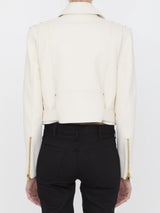 Balmain Leather Biker Jacket - Women - Piano Luigi