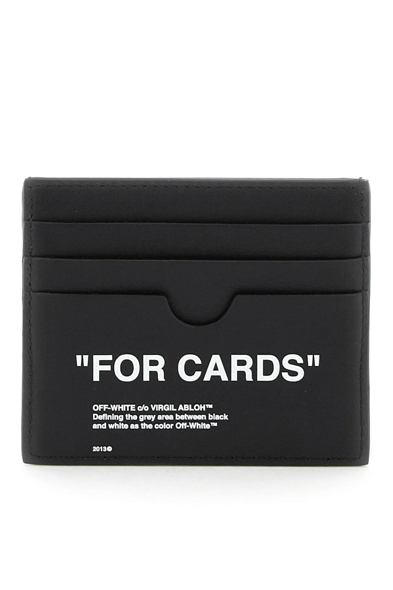 Off-White Leather Cardholder - Men - Piano Luigi