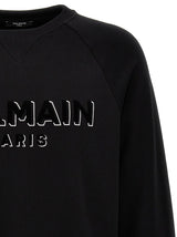 Balmain Flocked Logo Sweatshirt - Men - Piano Luigi