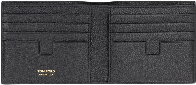 Tom Ford Leather Flap-over Wallet - Men - Piano Luigi