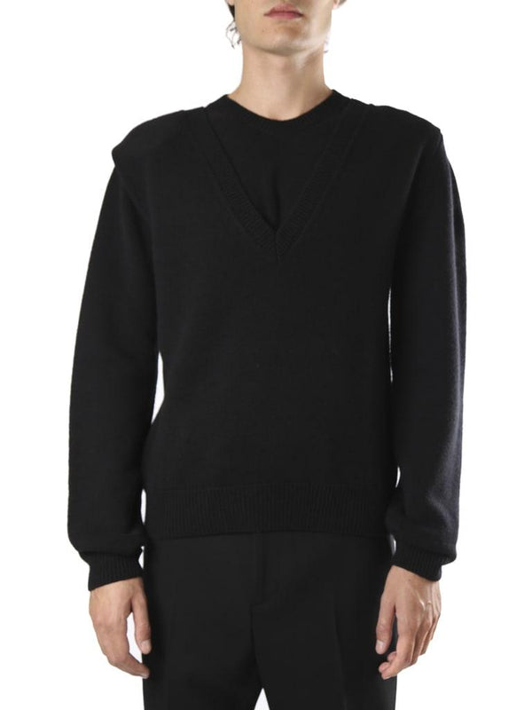 Bottega Veneta Black Merino Wool Sweater - Men - Piano Luigi