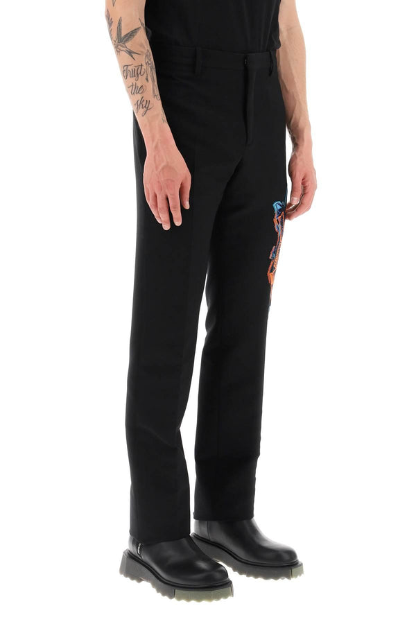 Off-White Printed Trousers - Men - Piano Luigi