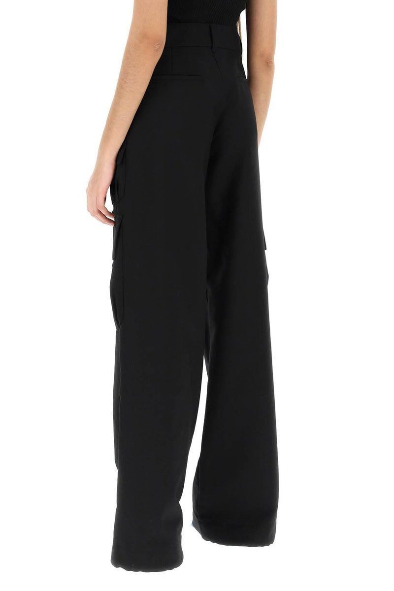 Off-White Wool Cargo Trousers - Women - Piano Luigi