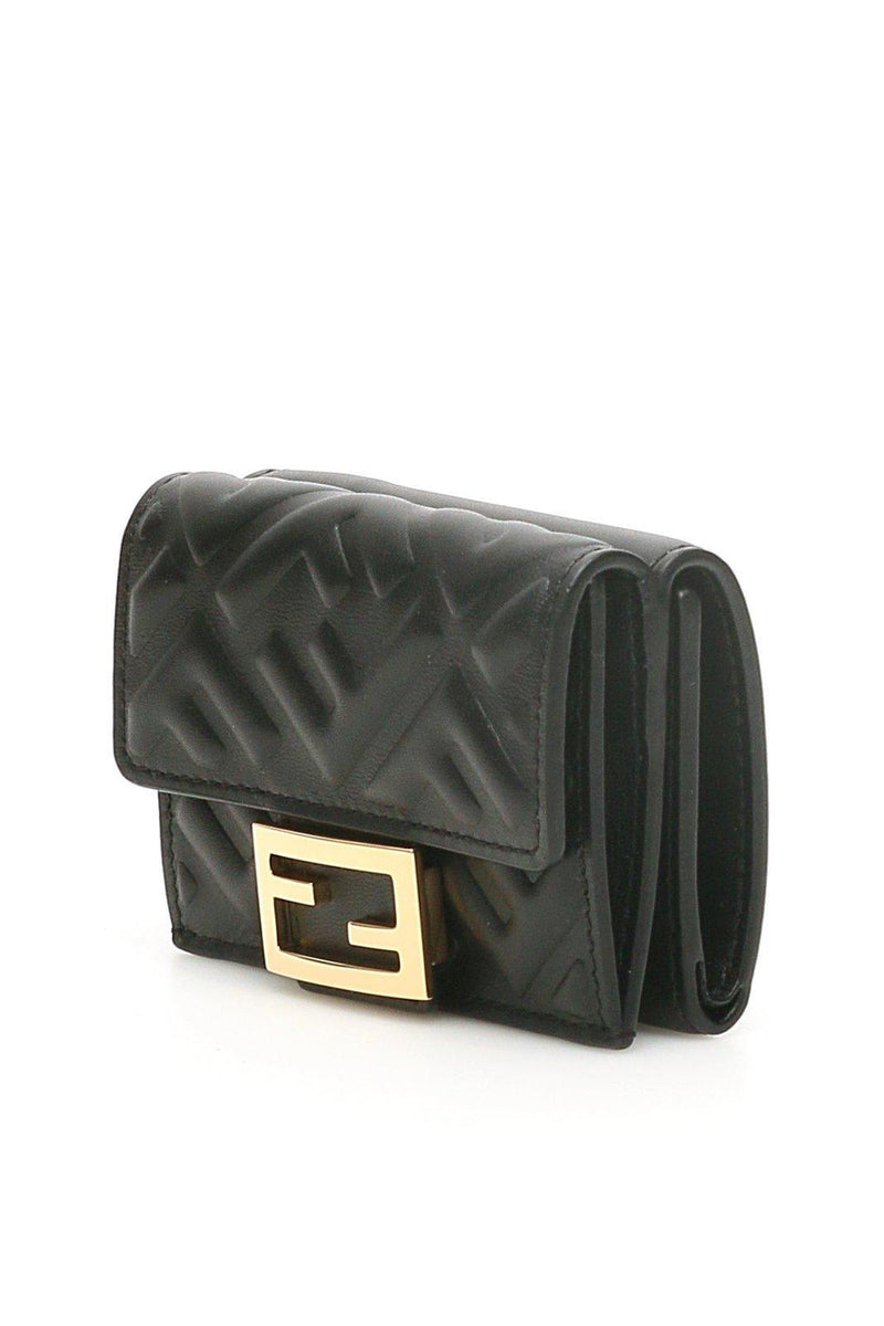 Fendi Micro Logo Embossed Trifold Wallet - Women - Piano Luigi