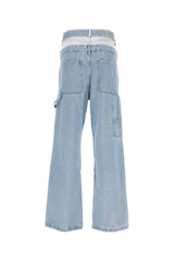 Off-White Logo Patch Belted Wide Leg Jeans - Men - Piano Luigi