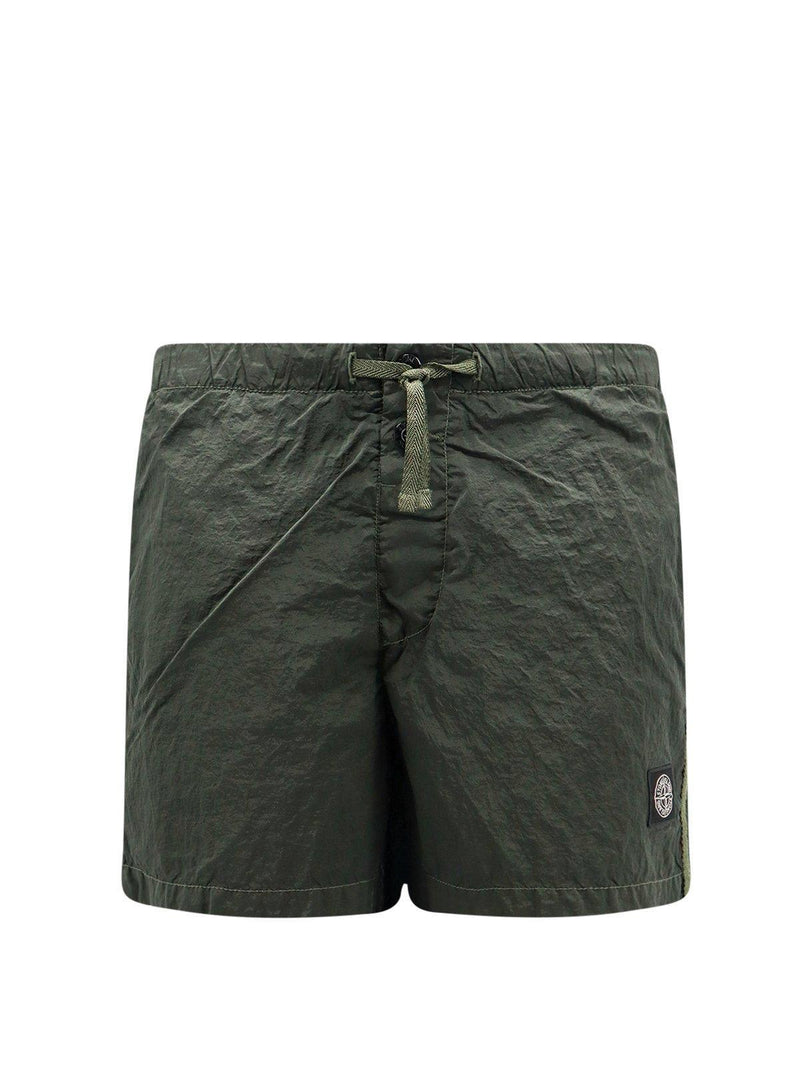 Stone Island Compass Patch Swim Shorts - Men - Piano Luigi