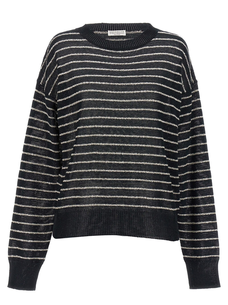 Brunello Cucinelli Sequin Striped Sweater - Women - Piano Luigi