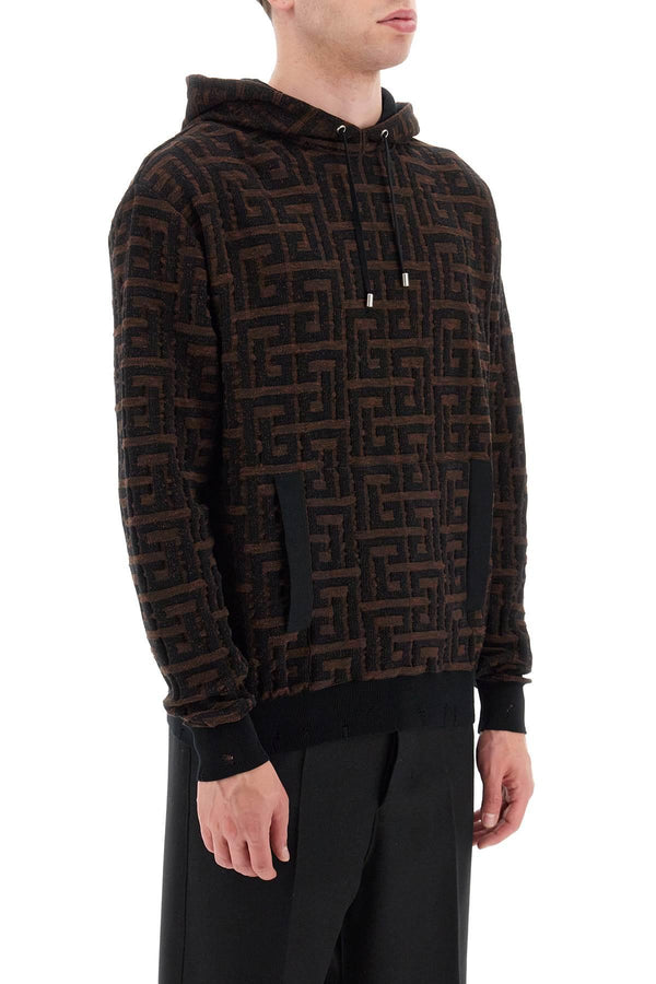 Balmain Hooded Monogram Sweatshirt - Men - Piano Luigi