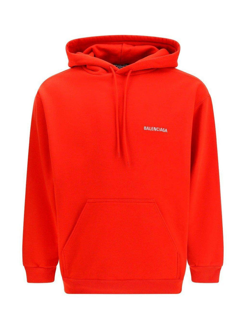 Balenciaga Logo Printed Drawstring Hoodie - Men - Piano Luigi