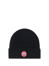 Canada Goose Artic Disc Black Wool Beanie - Men - Piano Luigi