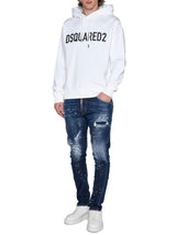 Dsquared2 Eco Dyed Cool Hoodie In White - Men - Piano Luigi