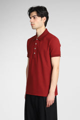 Balmain Polo In Bordeaux Cotton - Men - Piano Luigi