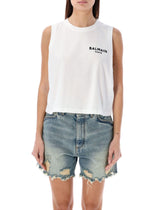 Balmain Flocked Tank Top - Women - Piano Luigi