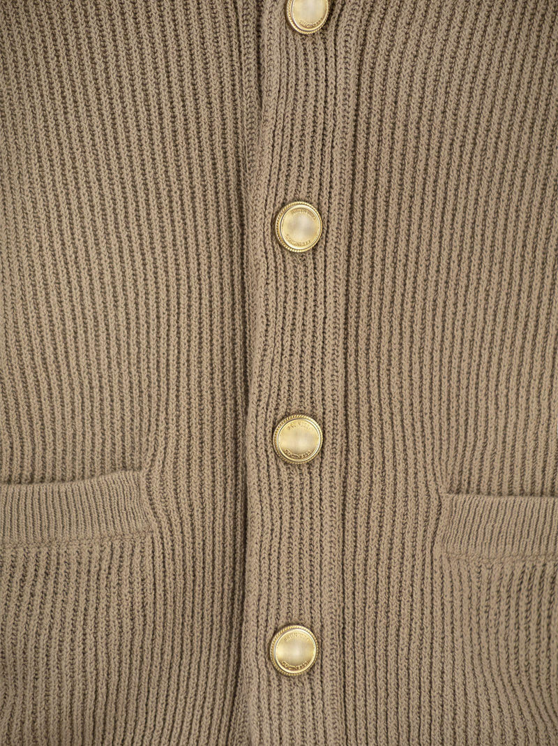 Brunello Cucinelli Pure Cotton Ribbed Cardigan With Metal Button Fastening - Men - Piano Luigi