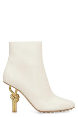 Bottega Veneta Knot Leather Ankle Boots - Women - Piano Luigi