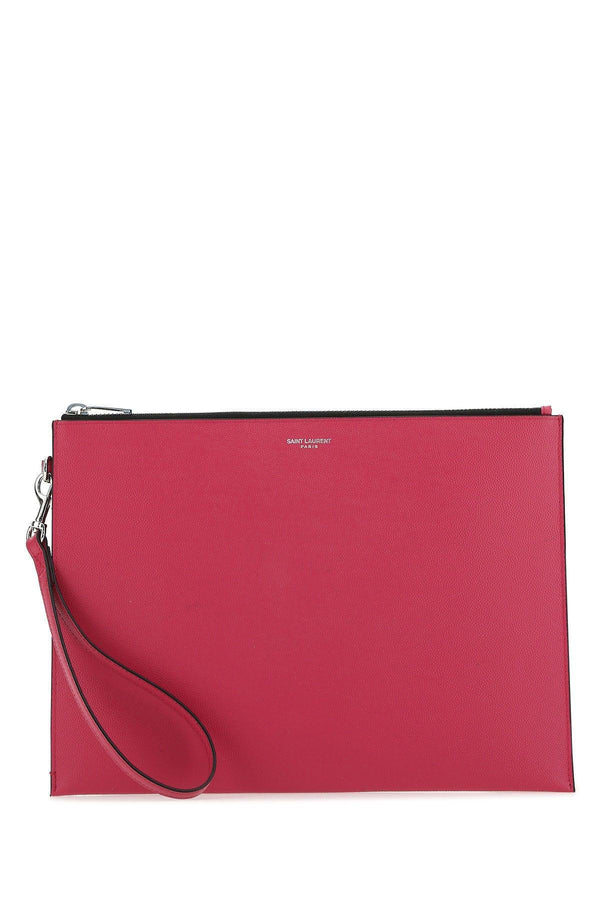 Saint Laurent Fuchsia Leather Tablet Case - Men - Piano Luigi