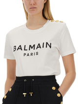 Balmain Logo Print T-shirt - Women - Piano Luigi