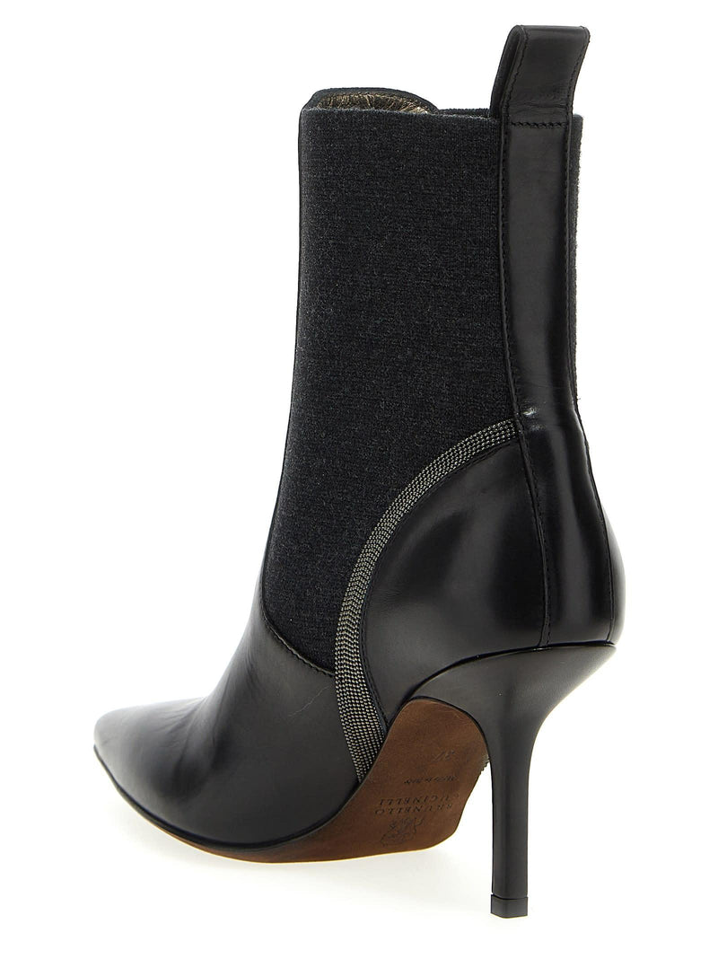 Brunello Cucinelli Monile Leather Ankle Boots - Women - Piano Luigi