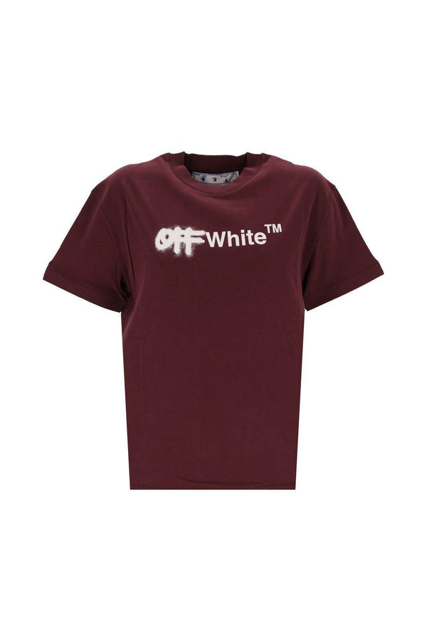 Off-White Logo Printed Crewneck T-shirt - Women - Piano Luigi