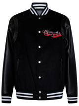 Black Balmain Bomber Jacket In Wool And Leather - Men - Piano Luigi